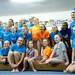 The level nine gymnastics team and Faith Falzon pose for a picture on Monday, Jan. 28. Daniel Brenner I AnnArbor.com